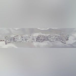 NWOT White Diamond Design Multiple Gem Bracelet